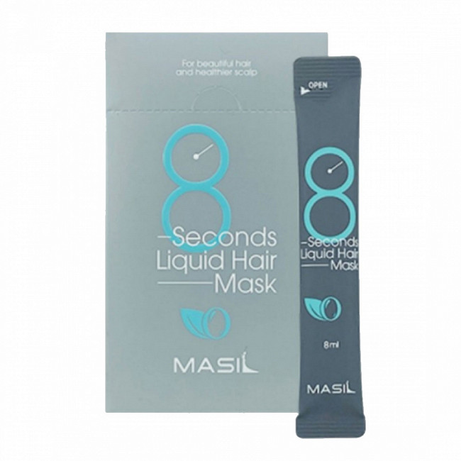 Купить маску 8 секунд. Masil 8 seconds Liquid hair Mask. Маска для волос в саше 8 секунд. Маска masil 8 second. Экспресс-маска для объема волос masil 8 seconds Salon Liquid hair Mask 100ml.