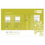 Увлажняющий набор по уходу за лицом REAL FRESH VEGAN MINI KIT 80 мл Deoproce