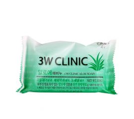 Мыло для лица и тела с экстрактом алоэ Aloe Soap 150 гр. 3W Clinic
