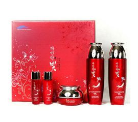 Набор для комплексного ухода за кожей лица с экстрактом галактомисиса Daandan Bit Premium Red Ginseng Skincare 3 Set. Jigott