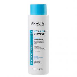 Шампунь увлажняющий для сухих, обезвоженных волос, Hydra Pure Shampoo, 400 мл. Aravia