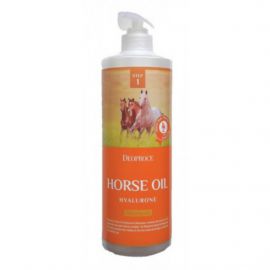 Шампунь с гиалуроновой кислотой и лошадиным жиром Horse Oil Hyalurone Shampoo 1000 мл. Deoproce