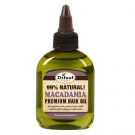 Натуральное премиальное масло для волос с макадамией 99% Natural Macadamia 75 мл. Difeel