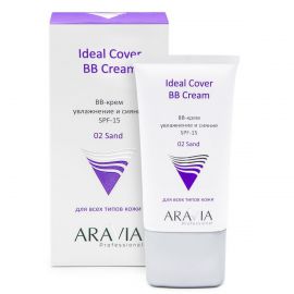 BB-крем Professional Ideal Cover BB-Cream Sand 02 увлажняющий SPF15 02 50 мл. Aravia