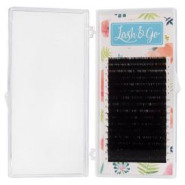 Ресницы черные 16 линий D 9 мм. Изгиб 10 Lash&Go