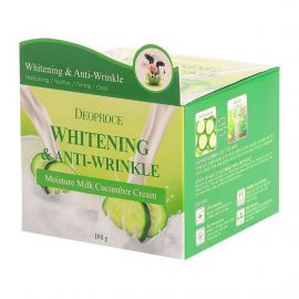 Увлажняющий крем для лица с экстрактом огурца Whitening Anti Wrinkle Moisture Milk Cucumber Cream, 100 мл. Deoproce