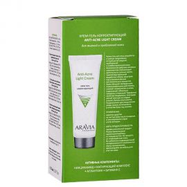 Крем-гель корректирующий для жирной и проблемной кожи Anti-Acne Light Cream, 50 мл. Aravia