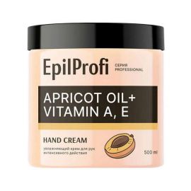 Увлажняющий крем для рук интенсивного действия Apricot Oil + Vitamin A, E Hand Cream, 500 мл. EpilProfi