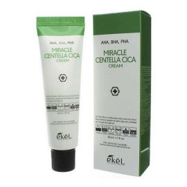 Крем для проблемной кожи лица с кислотами Centella Cica Cream AHA, BHA, PHA, 50 мл. Ekel