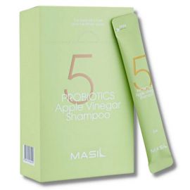 Шампунь от перхоти с яблочным уксусом 5 Probiotics Apple Vinergar Shampoo, 20 шт х 8 мл. Masil