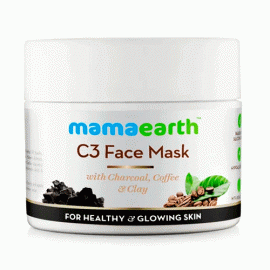 Очищающая маска для лица, Cleansing mask for charcoal, coffee and clay 100 мл. MamaEarth