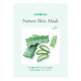 Тканевая маска для лица с экстрактом алоэ NATURE SKIN MASK #ALOE 5 шт. х 25 гр. FOODAHOLIC
