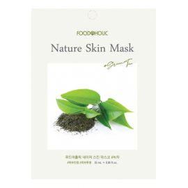 Тканевая маска для лица с экстрактом зеленого чая NATURE SKIN MASK #GREEN TEA 5 шт. х 25 гр. FOODAHOLIC
