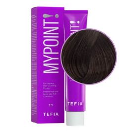 Гель-краска для волос тон в тон Mypoint 5.8/ Светлый брюнет коричневый, безаммиачная 60 мл TEFIA