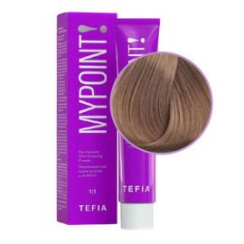 Гель-краска для волос тон в тон Mypoint 8.87/ Светлый блондин коричнево-фиолетовый, безаммиачная 60 мл TEFIA