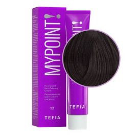 Гель-краска для волос тон в тон Mypoint 5.81/ Светлый брюнет коричнево-пепельный, безаммиачная 60 мл TEFIA