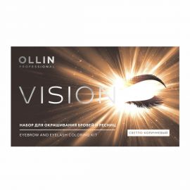 Набор для окрашивания бровей и ресниц / Vision, светло-коричневый 40 мл. Ollin