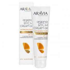 Крем для рук антивозрастной / Argana Rich Cream Oil SPF 20 100 мл Aravia