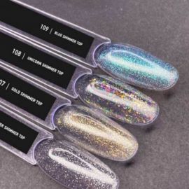 Топ с шиммером №107 Gold, золотой шиммер, 10 мл. IQ Beauty