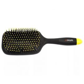 Расчёска  прямоугольная, пластиковый штифт, 13 рядов Banana black Dewal