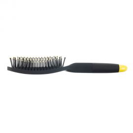 Расчёска прямоугольная узкая, пластиковый штифт, 7 рядов Banana black Dewal