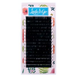 Ресницы черные 16 линий D 7 мм. Изгиб 10 Lash&Go