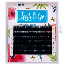 Ресницы черные 16 линий C 13 мм. Изгиб 10 Lash&Go