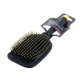 Расчёска  прямоугольная, пластиковый штифт, 13 рядов Banana black Dewal