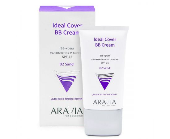 BB-крем Professional Ideal Cover BB-Cream Sand 02 увлажняющий SPF15 02 50 мл. Aravia