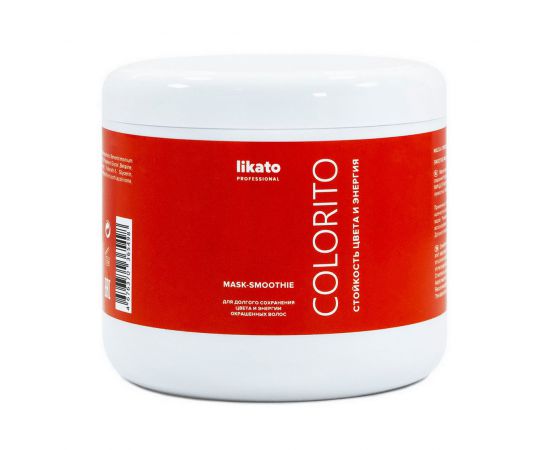 Маска-cмузи для окрашенных волос Colorito, 500 мл. Likato