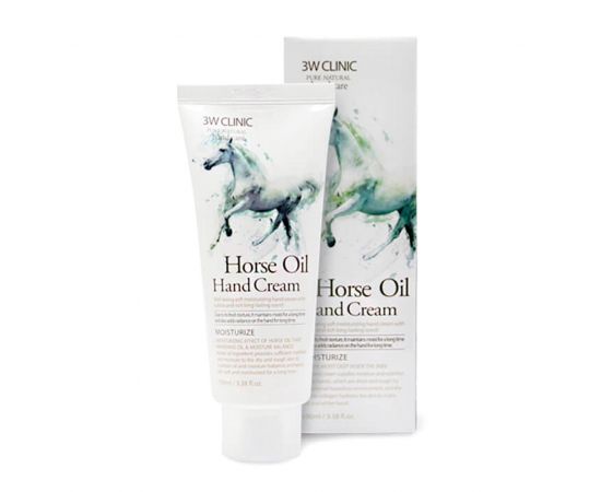 Питательный крем для рук c лошадиным жиром Horse Oil Hand Cream 100 мл. 3W Clinic