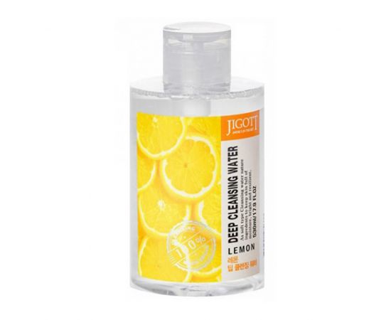 Очищающая вода с экстрактом лимона Deep Cleansing Water Lemon 530 мл. Jigott