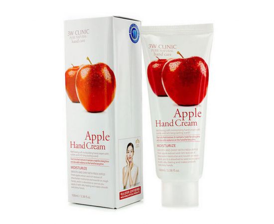 Увлажняющий крем для рук с экстрактом яблока и маслом ши Apple Hand Cream 100 мл. 3W Clinic