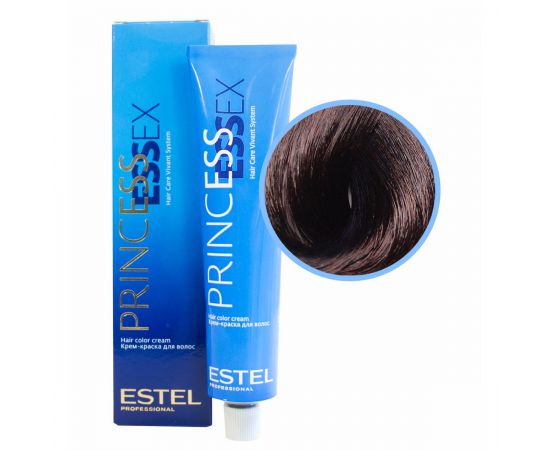 Крем-краска для волос Princess Essex 5/76 Светлый шатен коричнево-фиолетовый-горький шоколад 60 мл. Estel