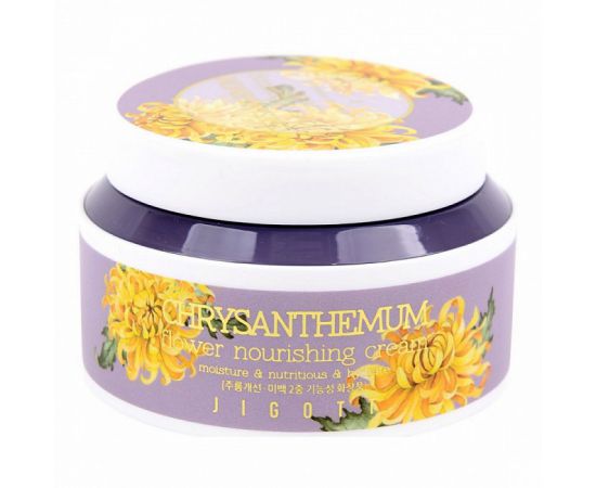 Питательный крем для лица с экстрактом хризантемы Chrysanthemum Flower Nourishing Cream 100 мл. Jigott