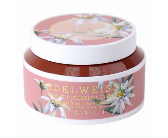 Увлажняющий крем для лица с экстрактом эдельвейса Edelweiss Flower Hydration Cream 100 мл. Jigott