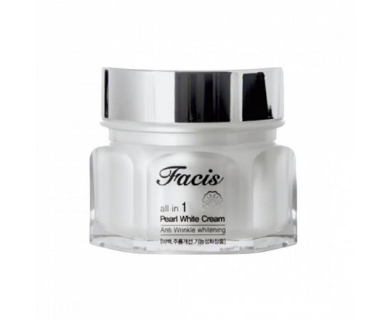 Осветляющий крем с жемчужным порошком Facis All in 1 Pearl Whitening Cream 100 мл. Jigott