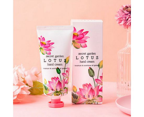 Крем для рук с экстрактом лотоса Secret Garden Lotus Hand Cream 100 мл. Jigott