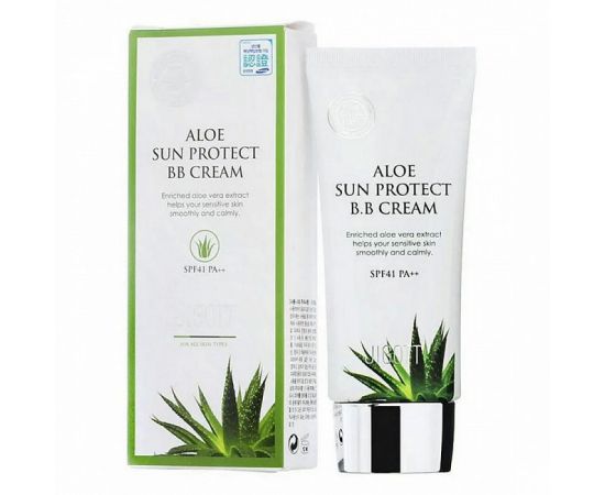 BB крем с экстрактом алоэ, Aloe Sun Protect BB Cream SPF41 PA++ 50 мл. Jigott