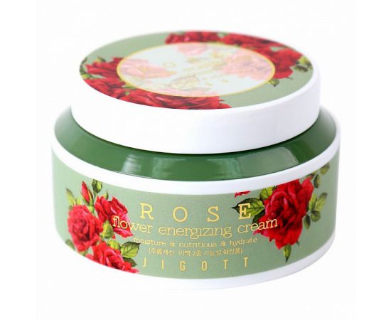 Крем для лица с экстрактом розы Rose Flower Energizing Cream 100 мл. Jigott