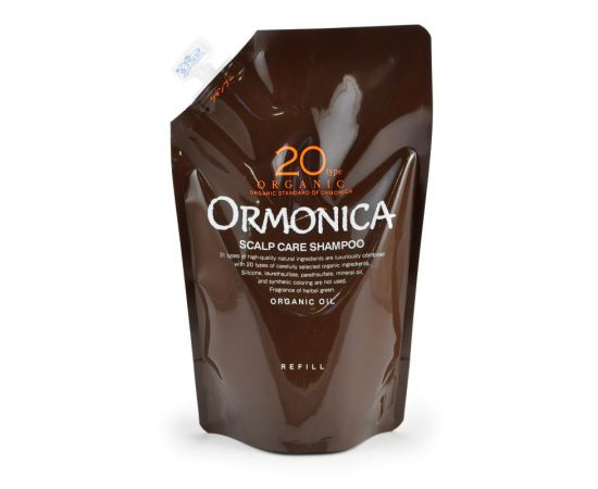 Органический шампунь для ухода за волосами и кожей головы (Запасной блок) 400 мл. ORMONICA