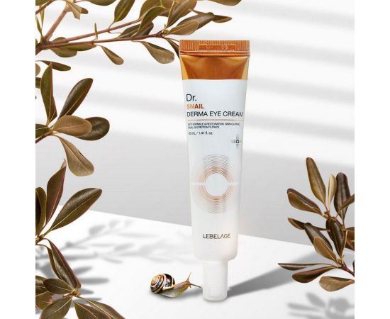 Крем для кожи вокруг глаз с муцином улитки Dr.Snail Derma Eye Cream, 40 мл. Lebelage