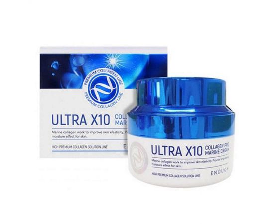 Увлажняющий крем с коллагеном Ultra X10 Collagen Pro Marine Cream, 50 мл. Enough