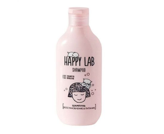 Шампунь для волос восстановление и питание, 300 мл. Happy Lab
