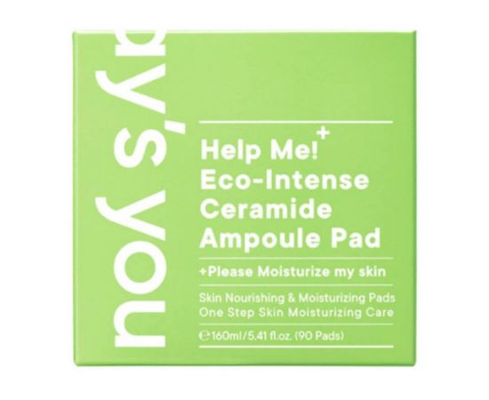 Тонер-пэды с керамидами Help Me Eco-Intense Ceramide Ampoule Pad 90 пэдов One-day's you