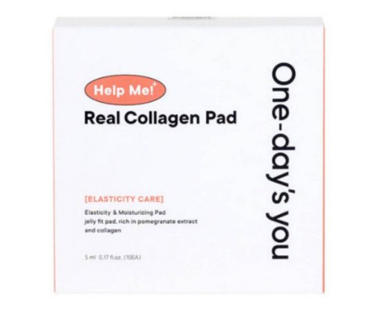 Тонер-пэды с эффектом пилинга с коллагеном Help Me! Real Collagen Pad 20 пэдов One-day's you