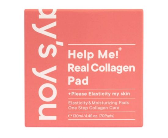 Тонер-пэды с эффектом пилинга с коллагеном Help Me! Real Collagen Pad 70 пэдов One-day's you