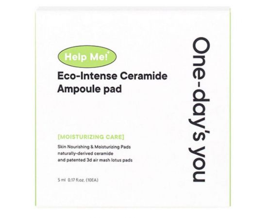 Тонер-пэды с керамидами Help Me Eco-Intense Ceramide Ampoule Pad 20 пэдов One-day's you