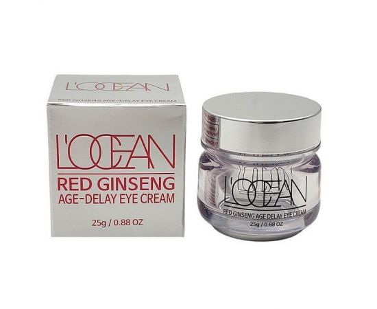 Крем для век на основе красного женьшеня Red Ginseng Age-Delay Eye Cream 25 г L’ocean