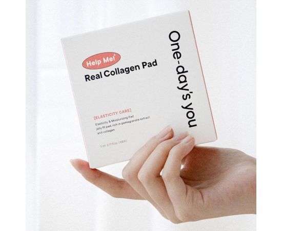 Тонер-пэды с эффектом пилинга с коллагеном Help Me! Real Collagen Pad 20 пэдов One-day's you